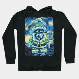 Santa Dog Van Gogh Style Hoodie